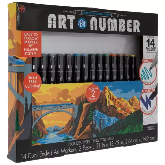 Mountain Landscapes Color By Number Kit, Hobby Lobby