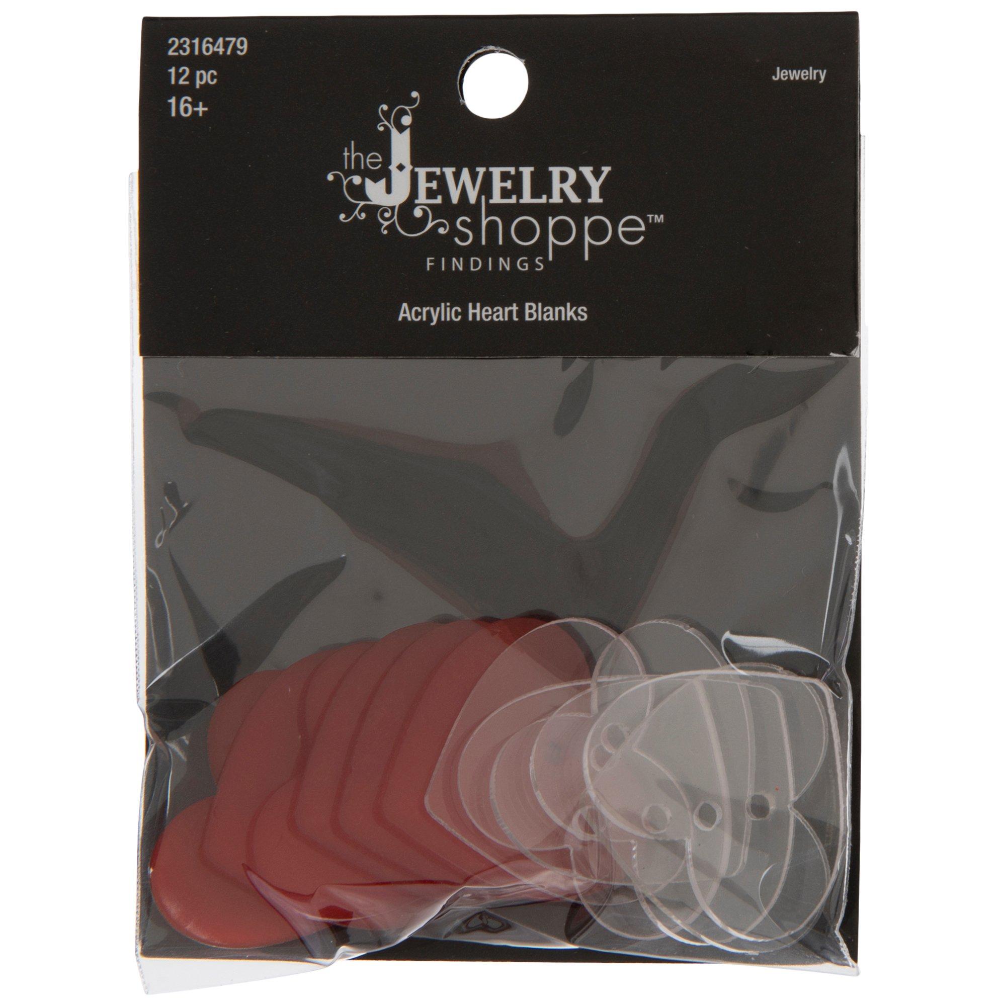 Acrylic Heart Blanks (15cm Pack of 4)