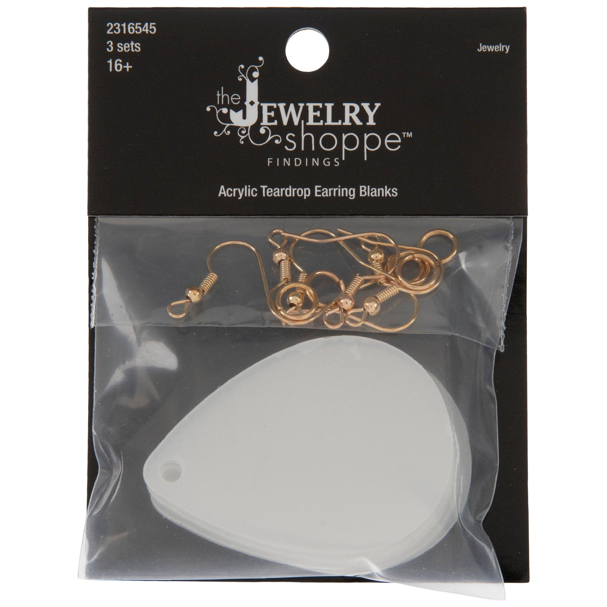 Teardrop Earring Blanks, Hobby Lobby