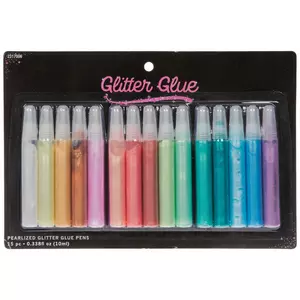 100 Pack Glitter Glue Pens for Crafts, 0.35 Oz Rainbow Glue Stick Set, 20  Colors