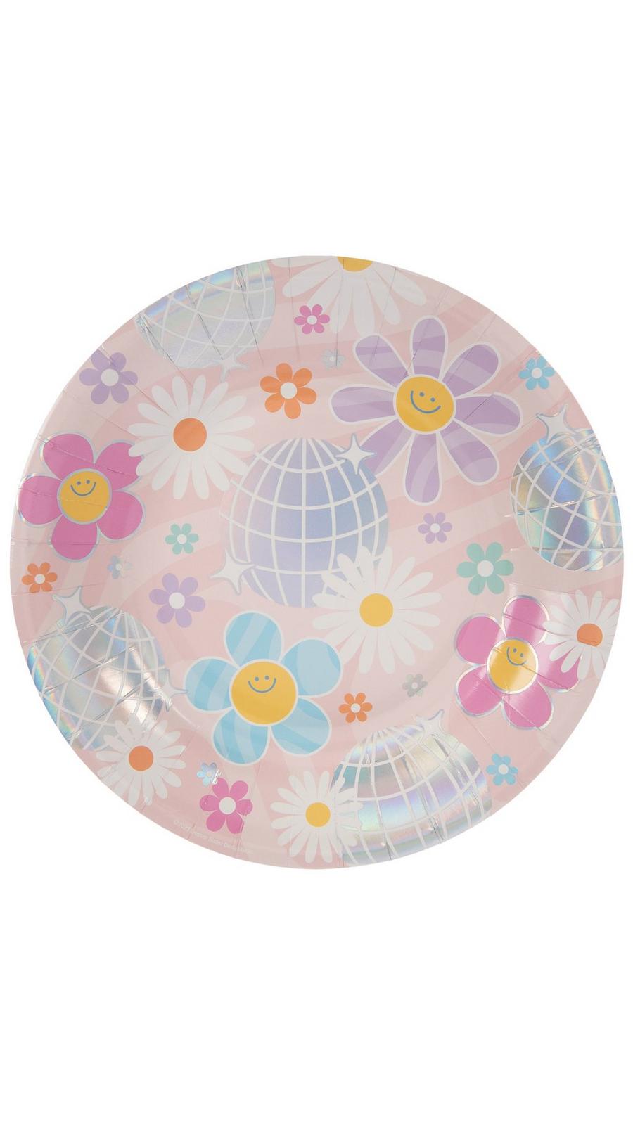 Retro Smiley Face Daisy Paper Plates - Small | Hobby Lobby | 2318079
