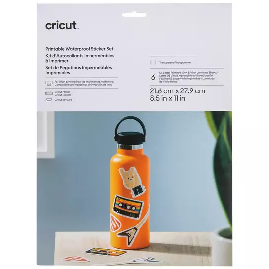 Cricut Printable Waterproof Sticker Set - 8 1/2 x 11, Hobby Lobby