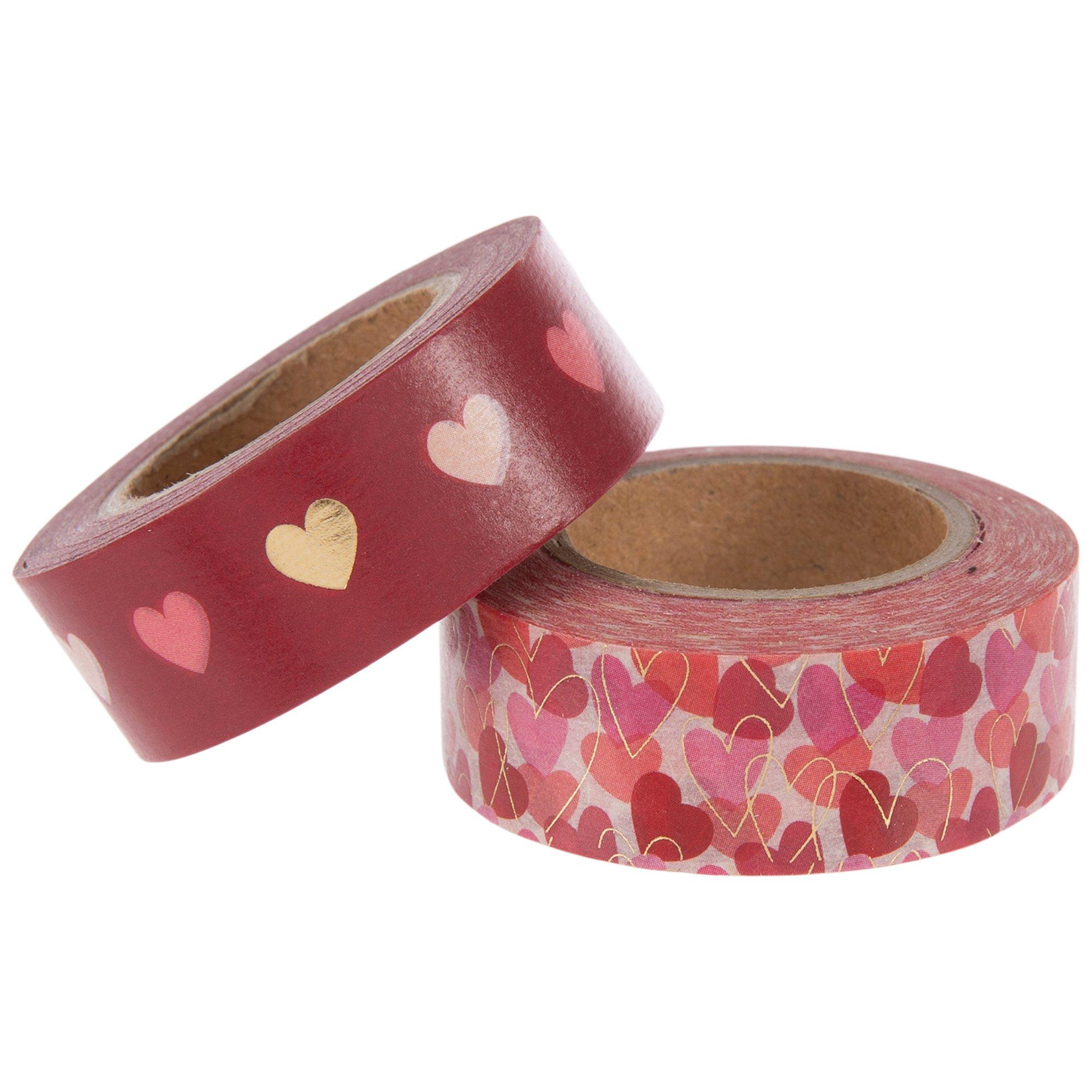 Hearts Rose Gold Foil Washi Tape - 15mm – The Paper + Craft Pantry