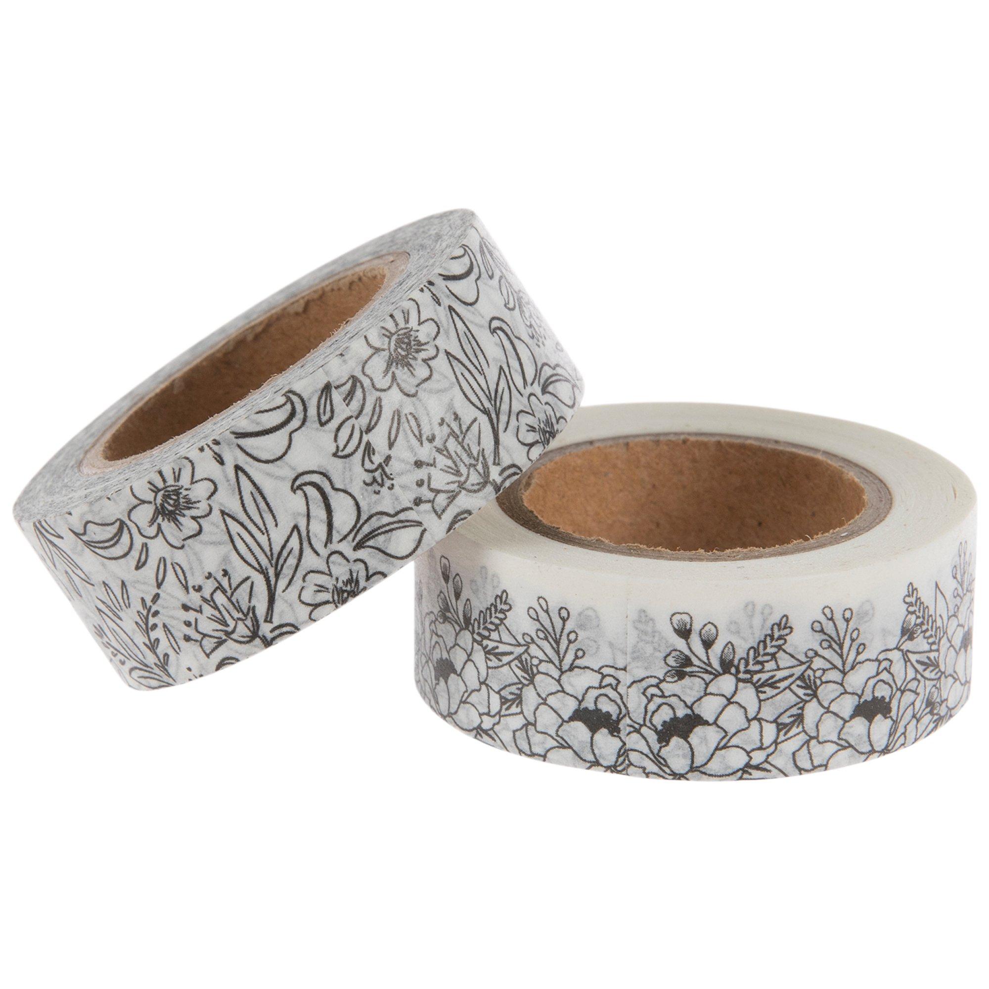 Black & White Floral Washi Tape Hobby Lobby 2318772