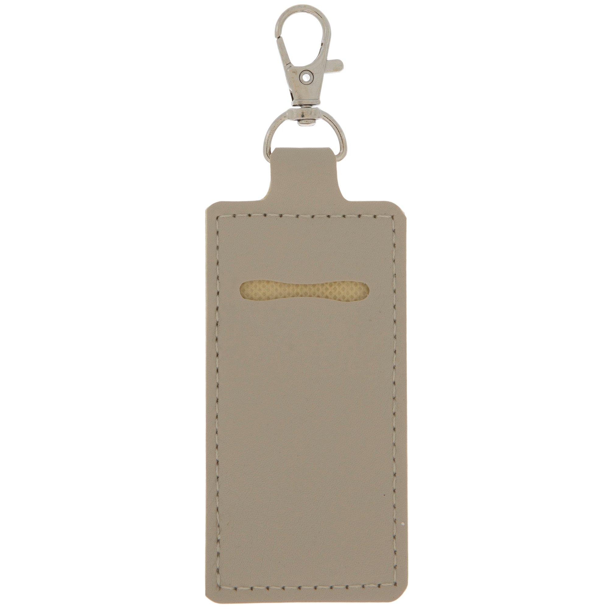 Gray Lip Balm Holder Keychain