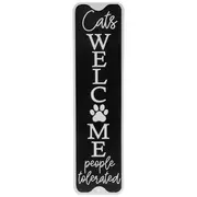Cats Welcome Metal Wall Sign