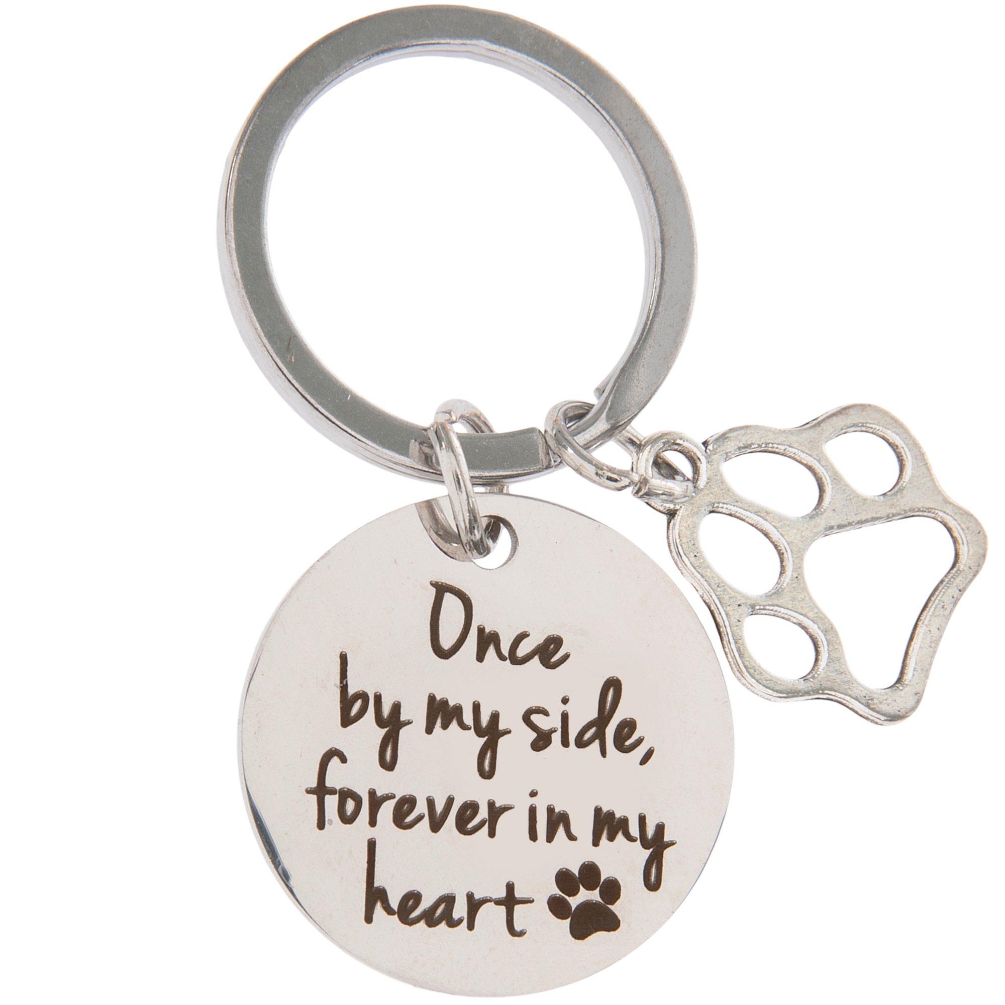 New Dog Lover Enamel Paw Bone Heart Keychain Clip Removable Bag Charm Black