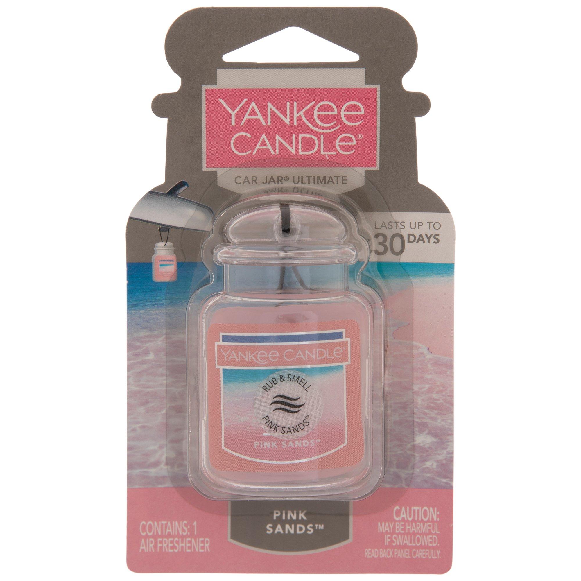Yankee Candle Car Jar Paperboard Auto, Home & Office Odor Neutralizing Air  Freshener, Pink Sands by GOSO Direct