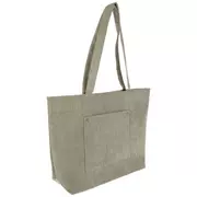 Green Corduroy Tote Bag