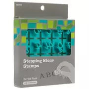 Script Font Stepping Stone Stamps