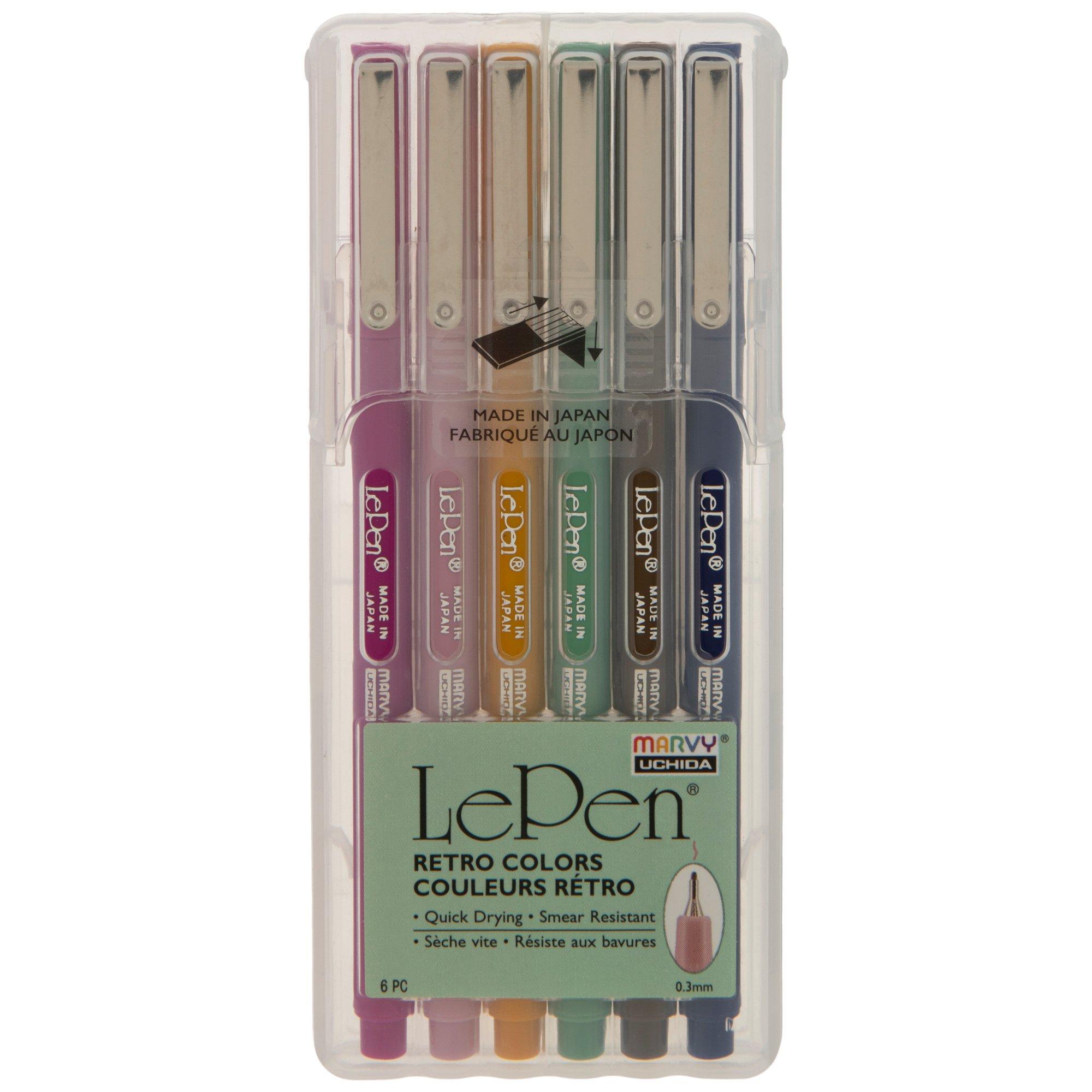 Retro LePen Pigment Pens - 6 Piece Set, Hobby Lobby