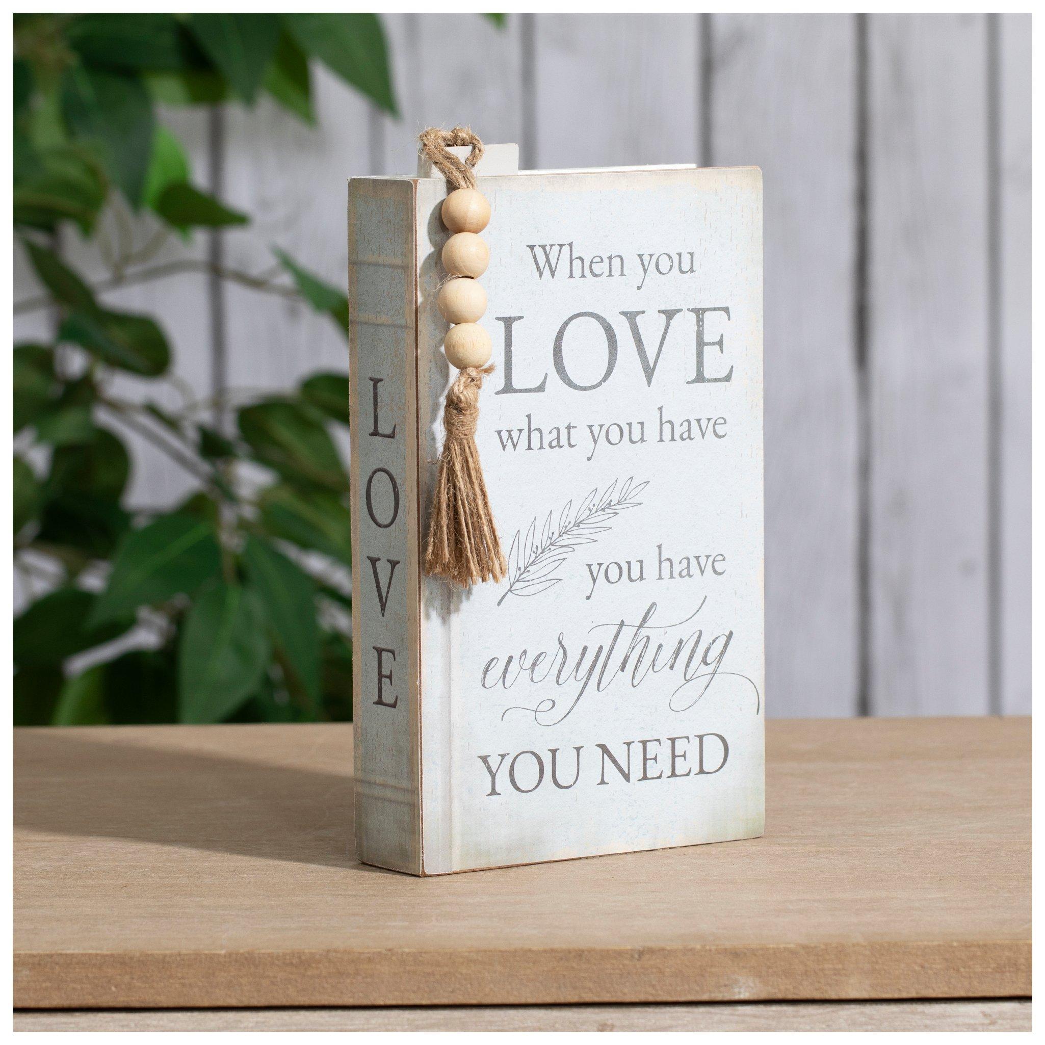 Love Book Wood Decor Hobby Lobby 2323822