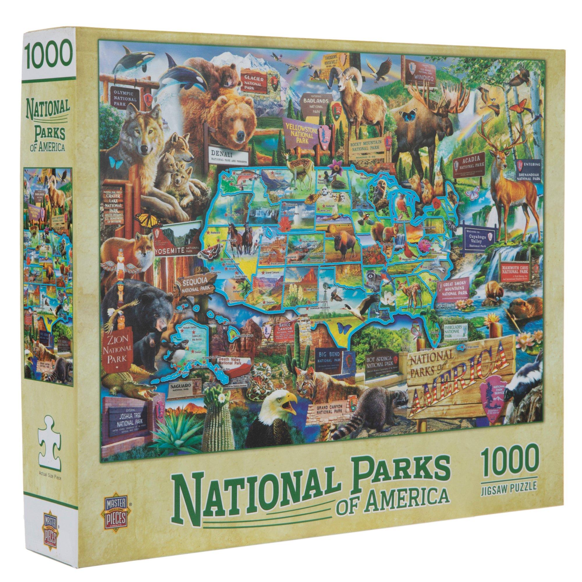 USAOPOLY PicTwist: National Parks | Twist, Move, and Swap Tiles to Complete  The Image | Family Puzzle Game Featuring National Park Locations Artwork 