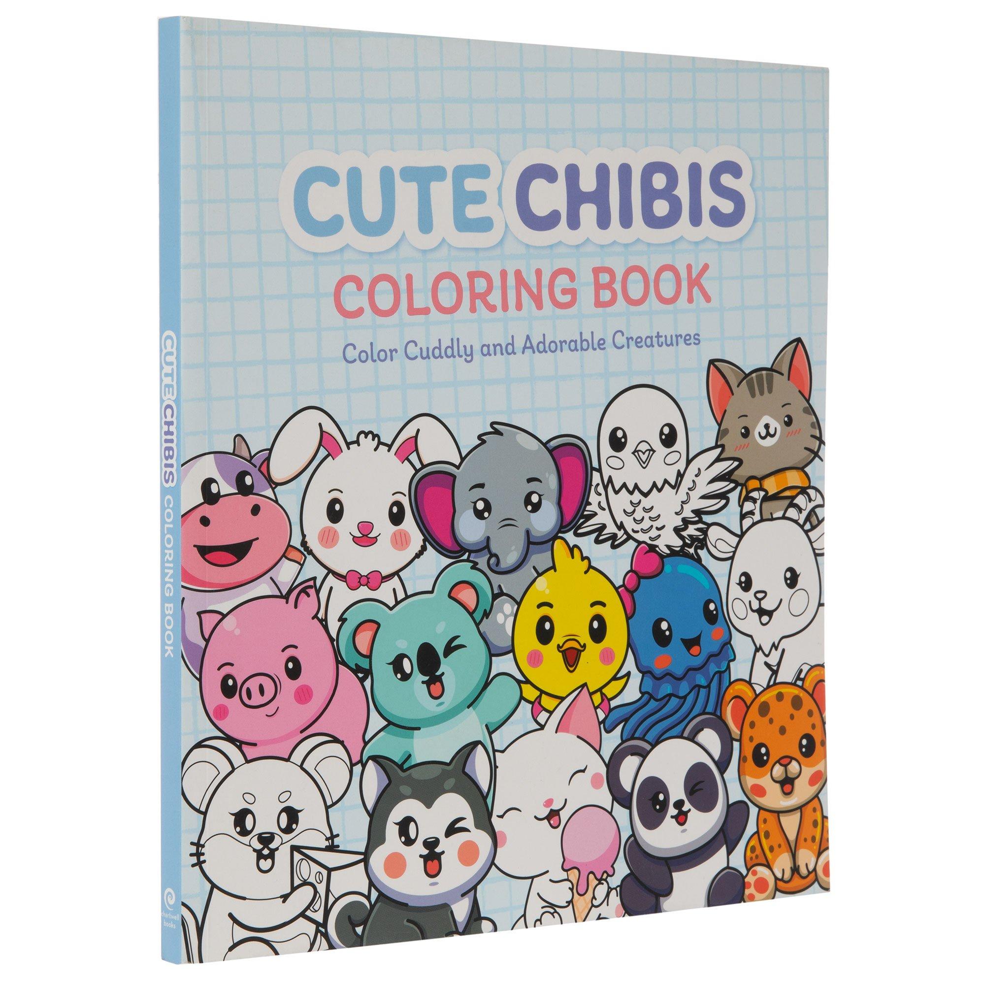 Chibi Animals : Coloring books for Adults and kids , A Cute and Fun Animal  Coloring Book: A Cute Coloring Book with Fun, Simple, and Adorable Animal  Drawings ,Childrens coloring books by