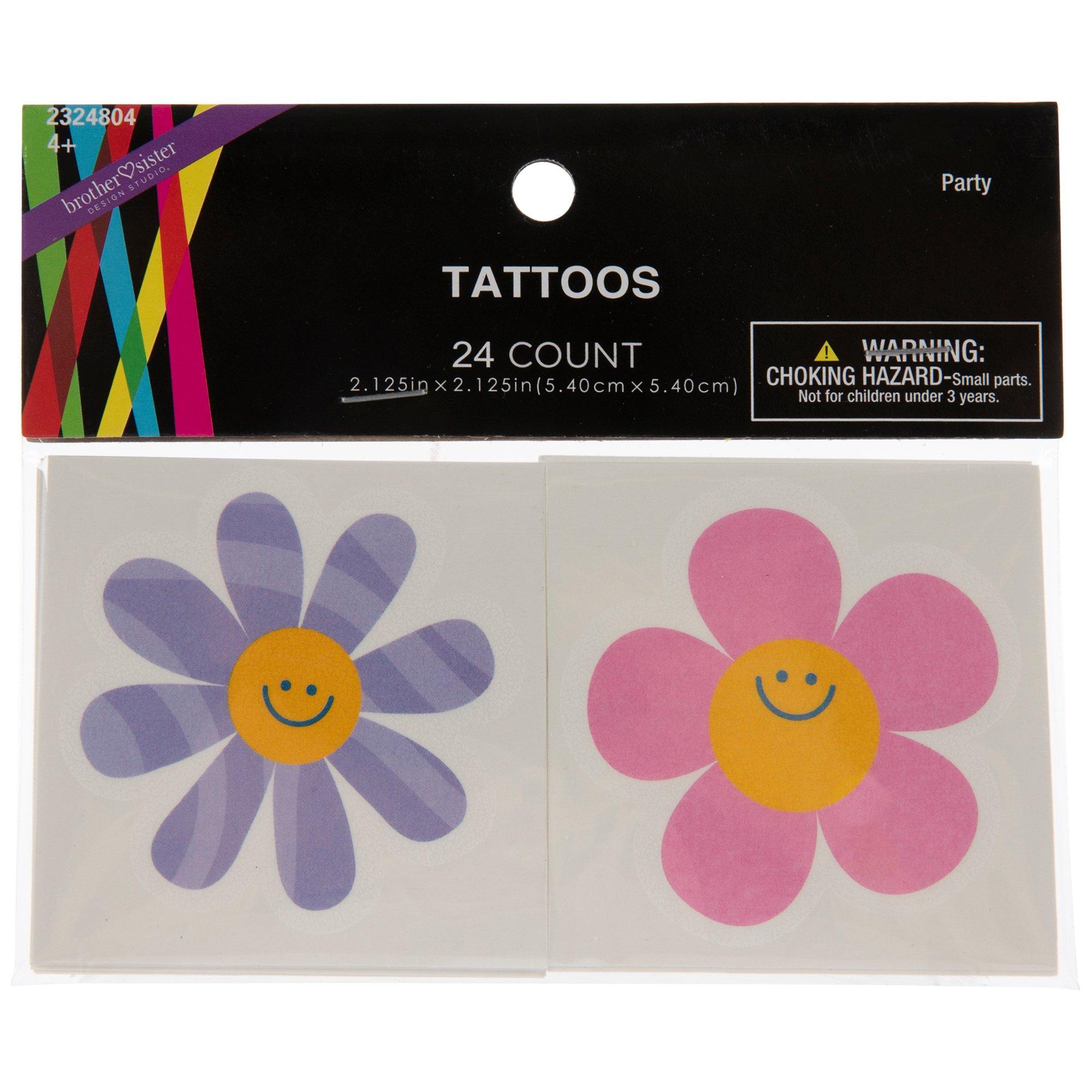 Retro Smiley Daisy Temporary Tattoos Hobby Lobby 2324804