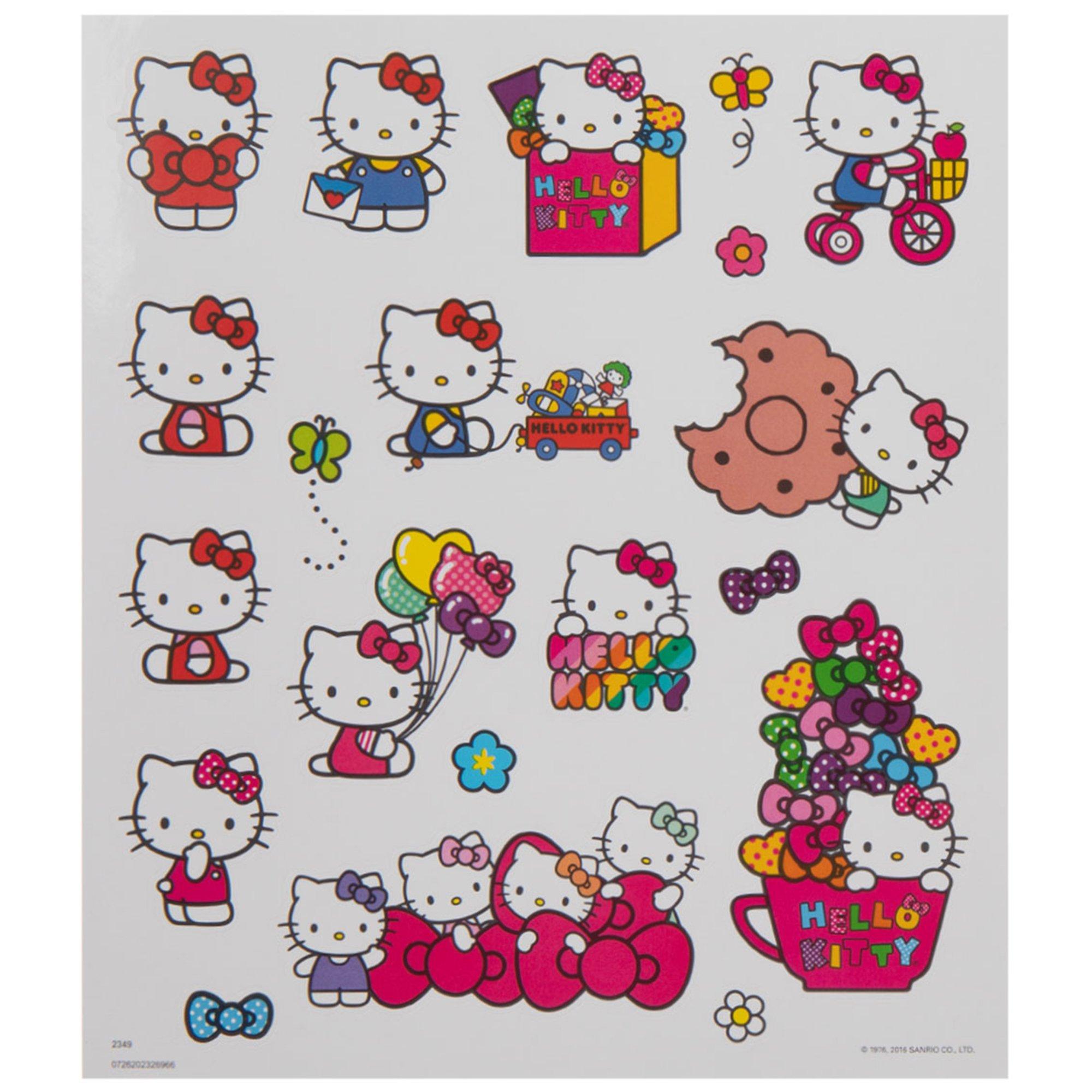 Hello Kitty Raised Sticker Sheet in Display- 6 PACK