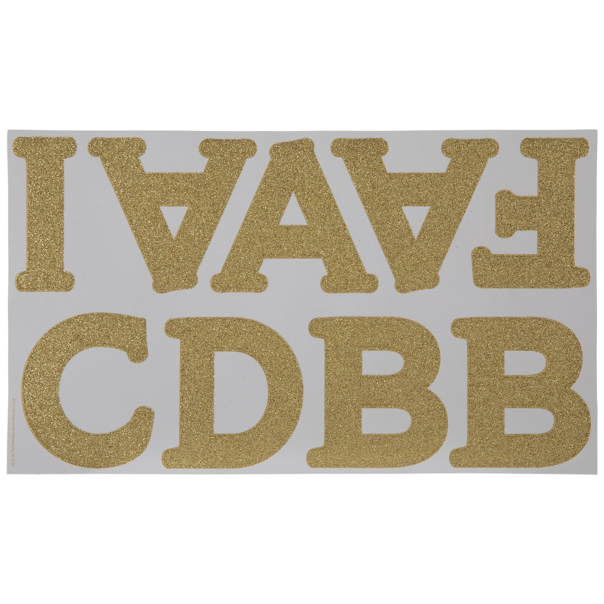 Gold Glitter Large Alphabet Stickers, Hobby Lobby