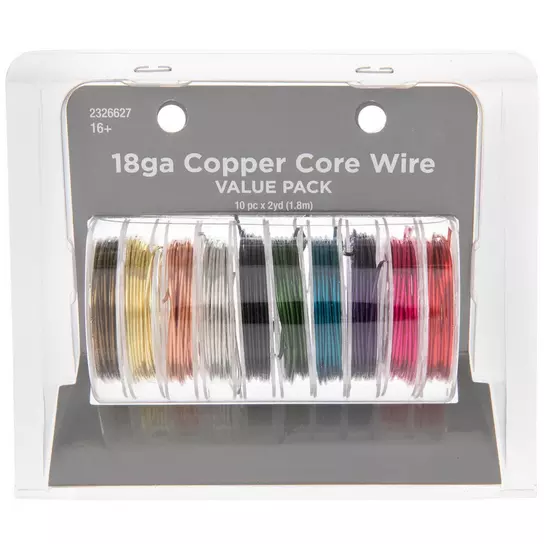 3 Pack - ARTISTIC WIRE Bare Copper Wire 18 Gauge / 4 YD Wire For Arts &  Crafts