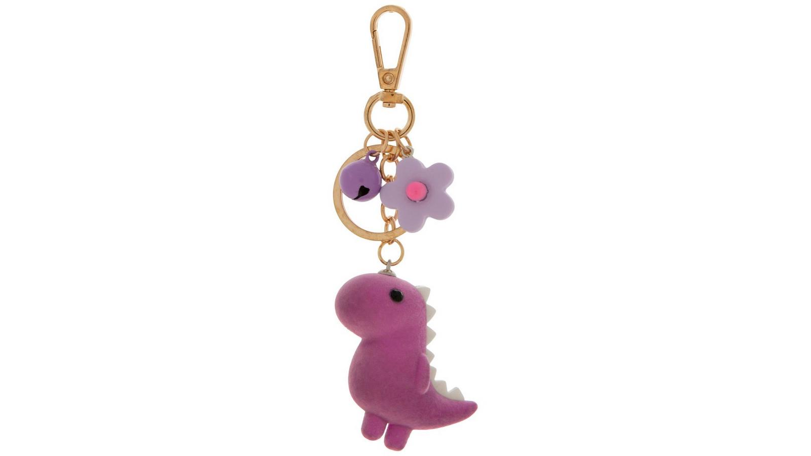 Pink Flocked Dinosaur Keychain | Hobby Lobby | 2326825