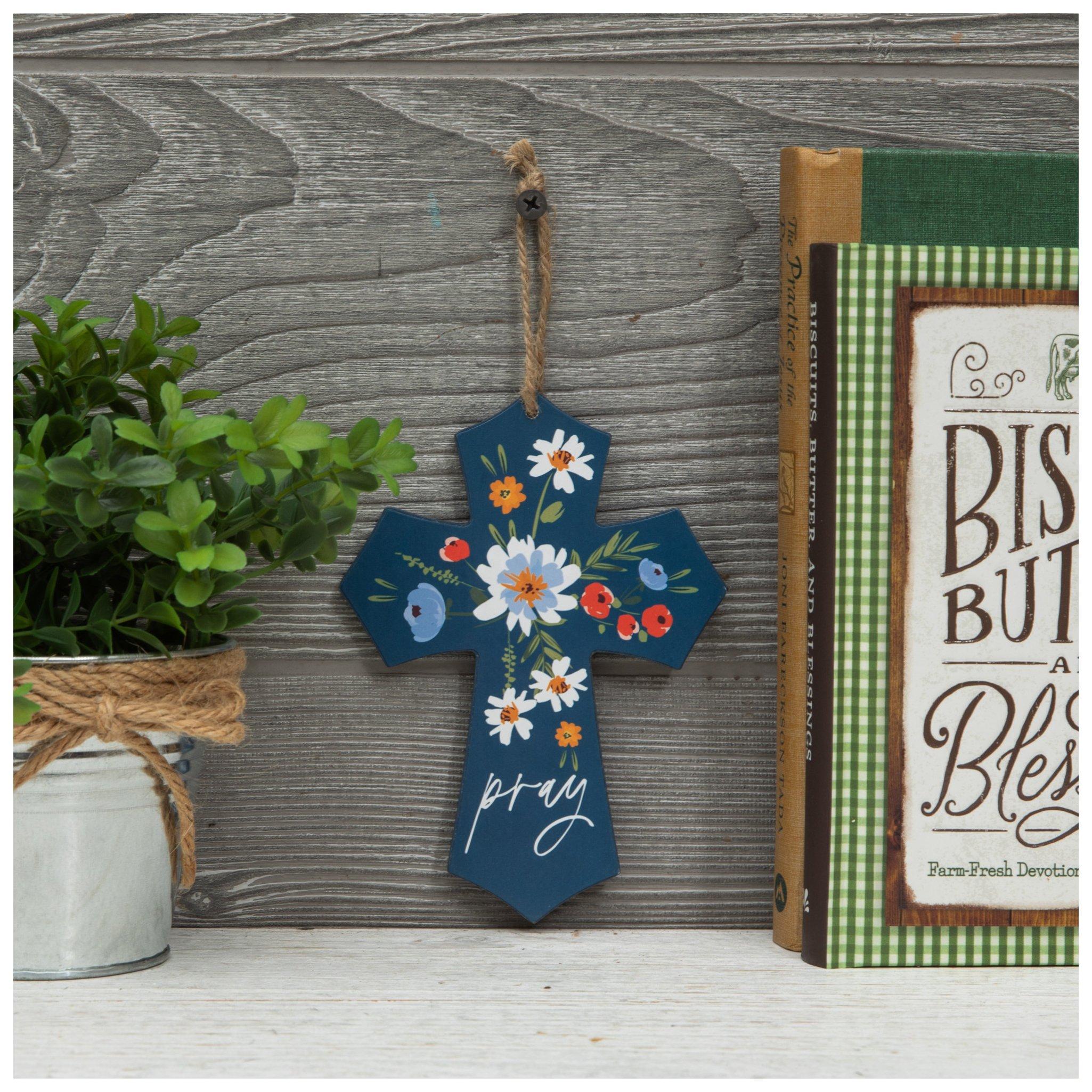 Pray Floral Mini Wood Wall Cross | Hobby Lobby | 2327724