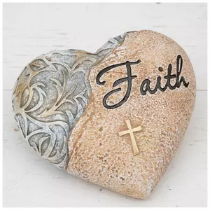 Faith Heart Garden Stone
