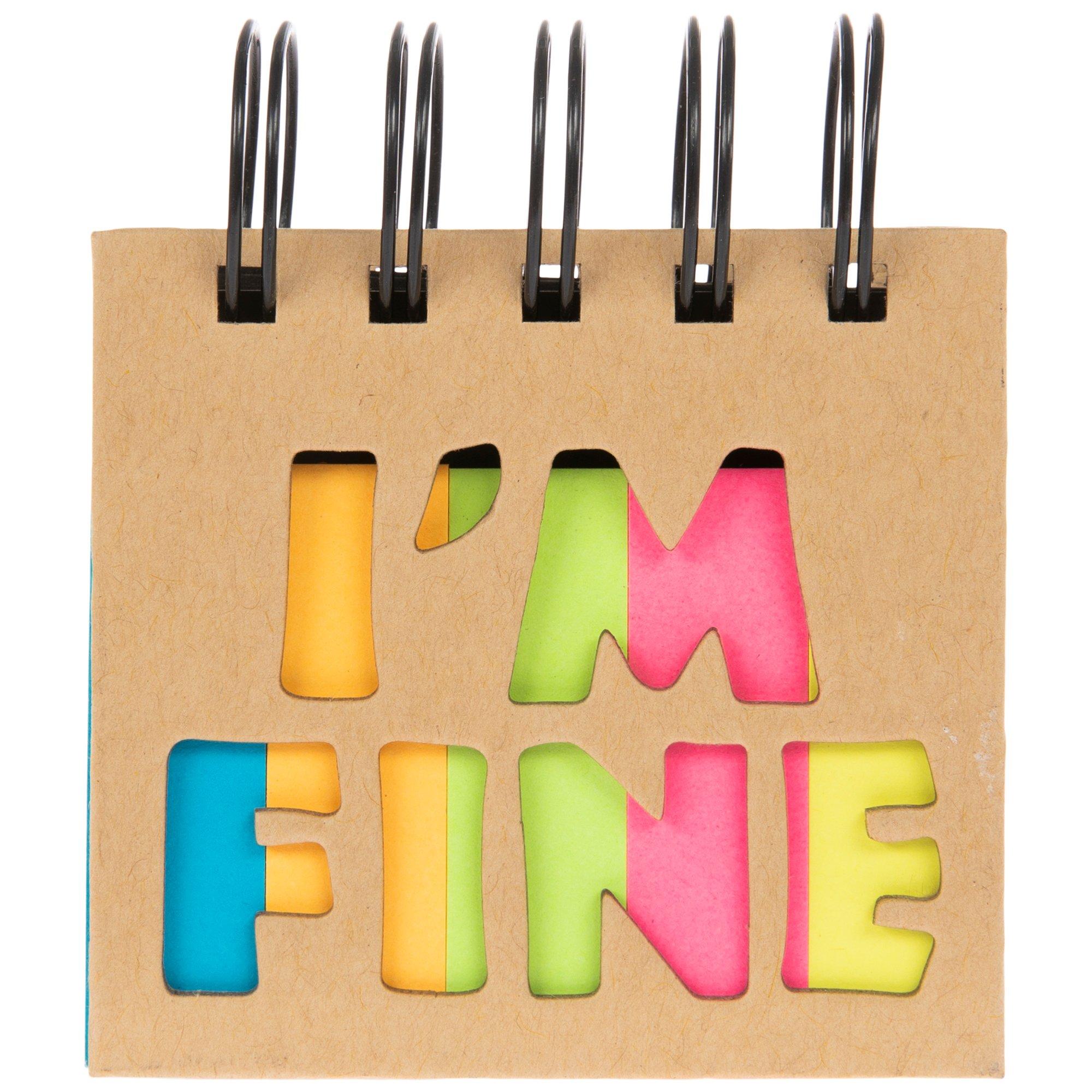 I'm Fine Spiral Pad Sticky Notes Hobby Lobby 2328409