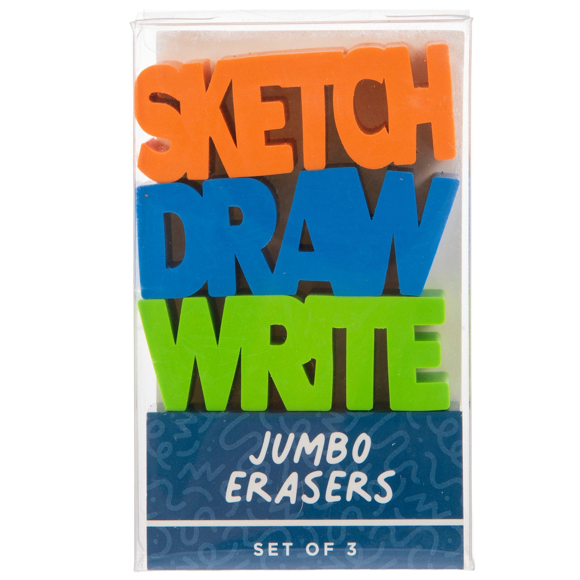 Sketch, Draw & Write Jumbo Erasers Hobby Lobby 2328458
