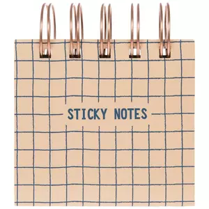 Grid Spiral Pad Sticky Notes