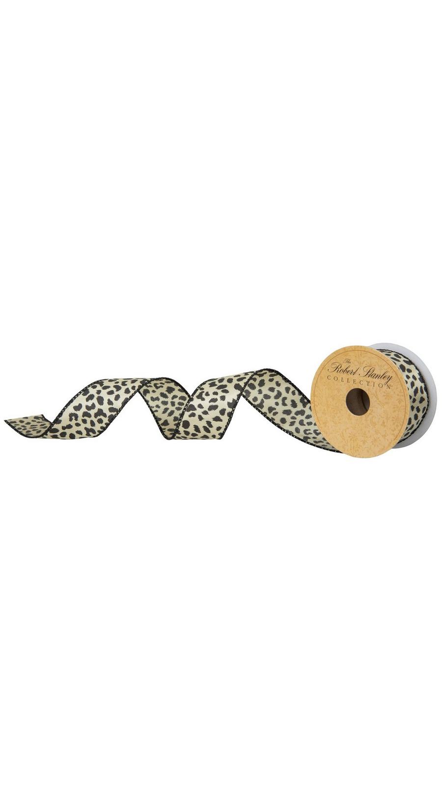 ワンピース WILLFULLY side ribbon various print OP Leopard Print Wired Edge Ribbon - 1 1/2