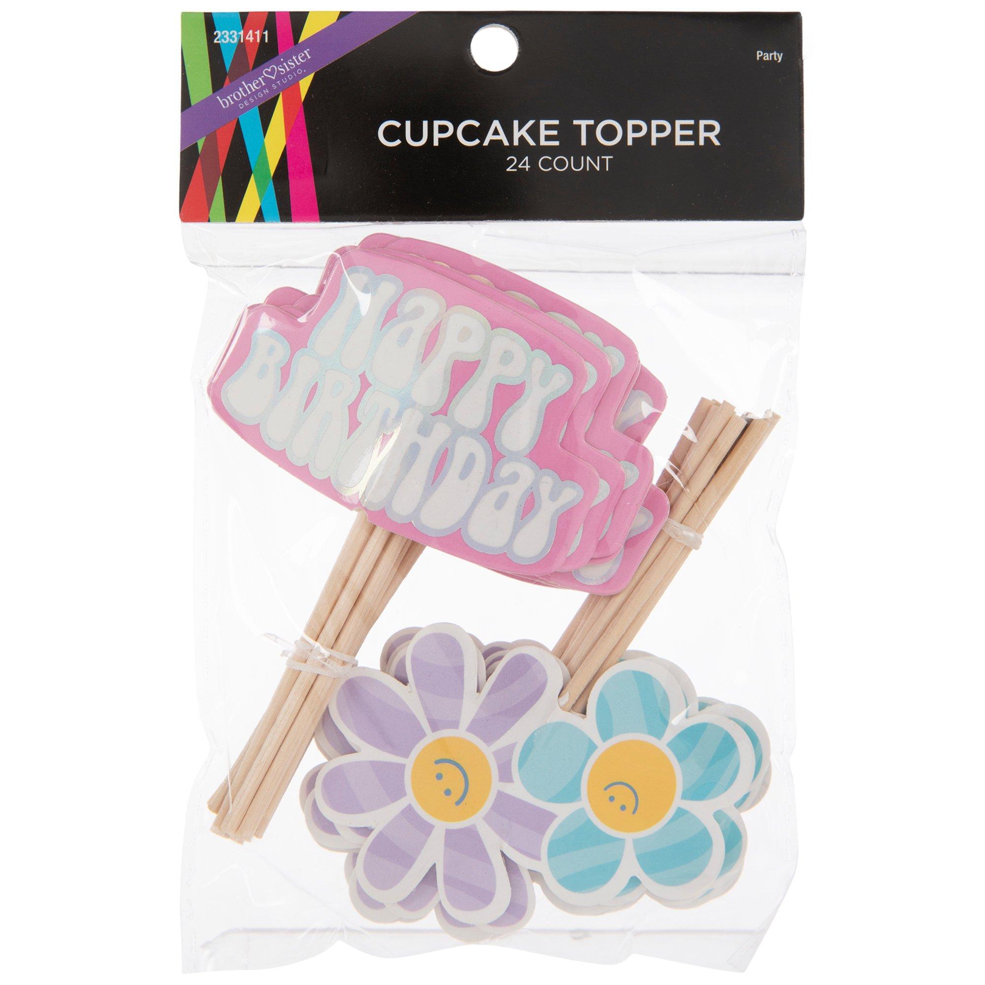 Smiley Face Daisy Birthday Cupcake Toppers Hobby Lobby 2331411