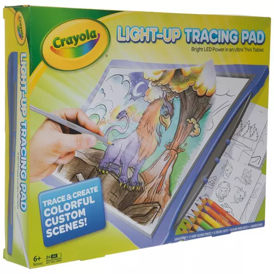 Arts And Crafts For Kids Crayola Light Up Tracing Pad Blue Coloring Board  Gift