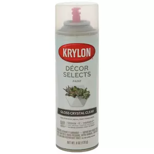 Krylon I00500A07 Krylon Triple-Thick Crystal Clear Glaze Clear High Gloss  12 oz Spray Paint, Multi-Surface, (1 Piece, 1 Pack) 