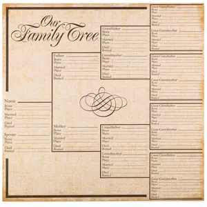 Family Tree Scrapbook Paper - 12" x 12"