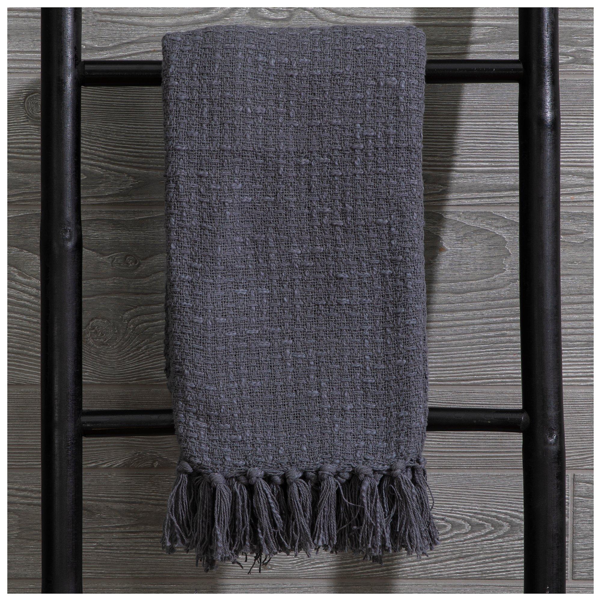 Gray Woven Fringed Throw Blanket Hobby Lobby 2335172