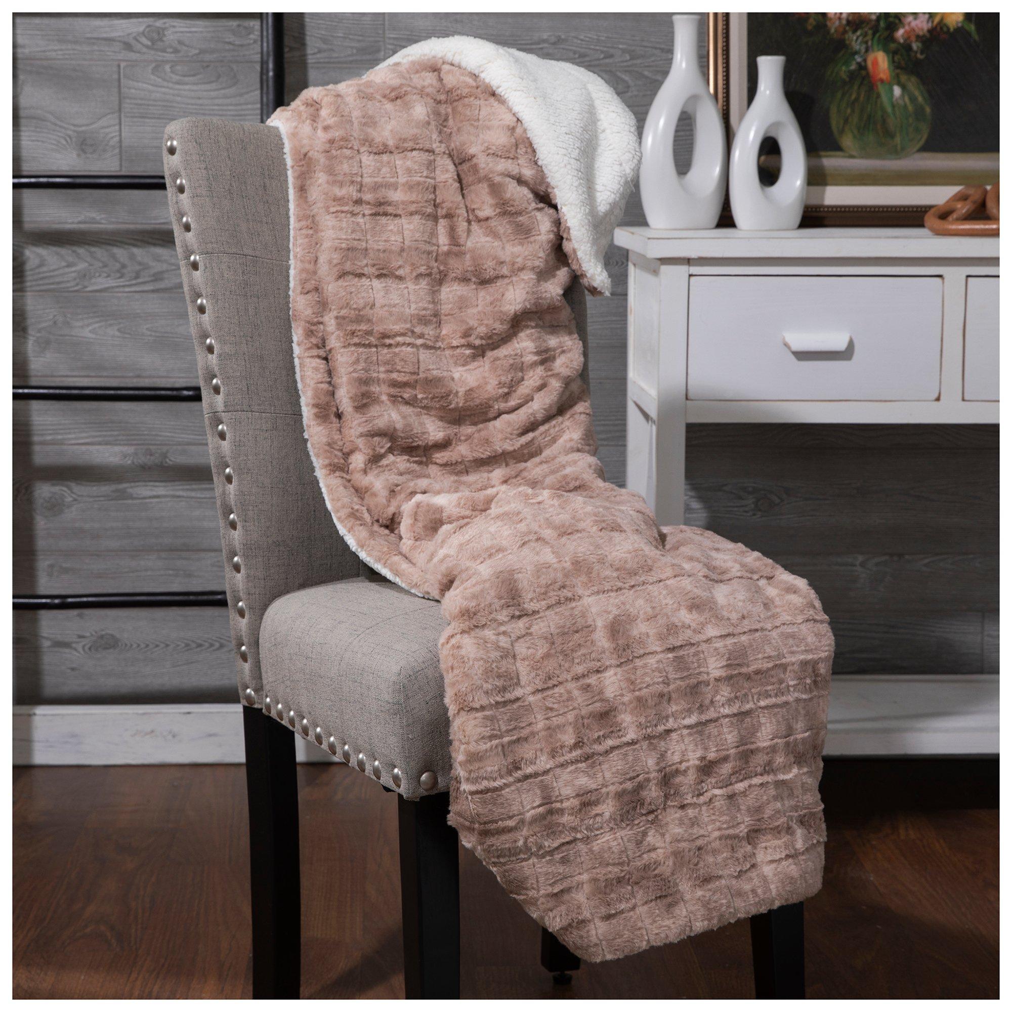 Taupe Carved Fleece Throw Blanket Hobby Lobby 2335529