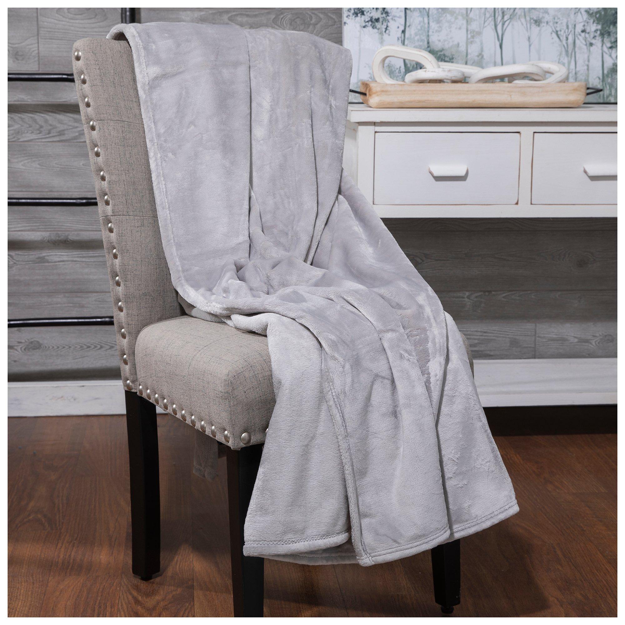 White Glazed Fleece Throw Blanket Hobby Lobby 2338408