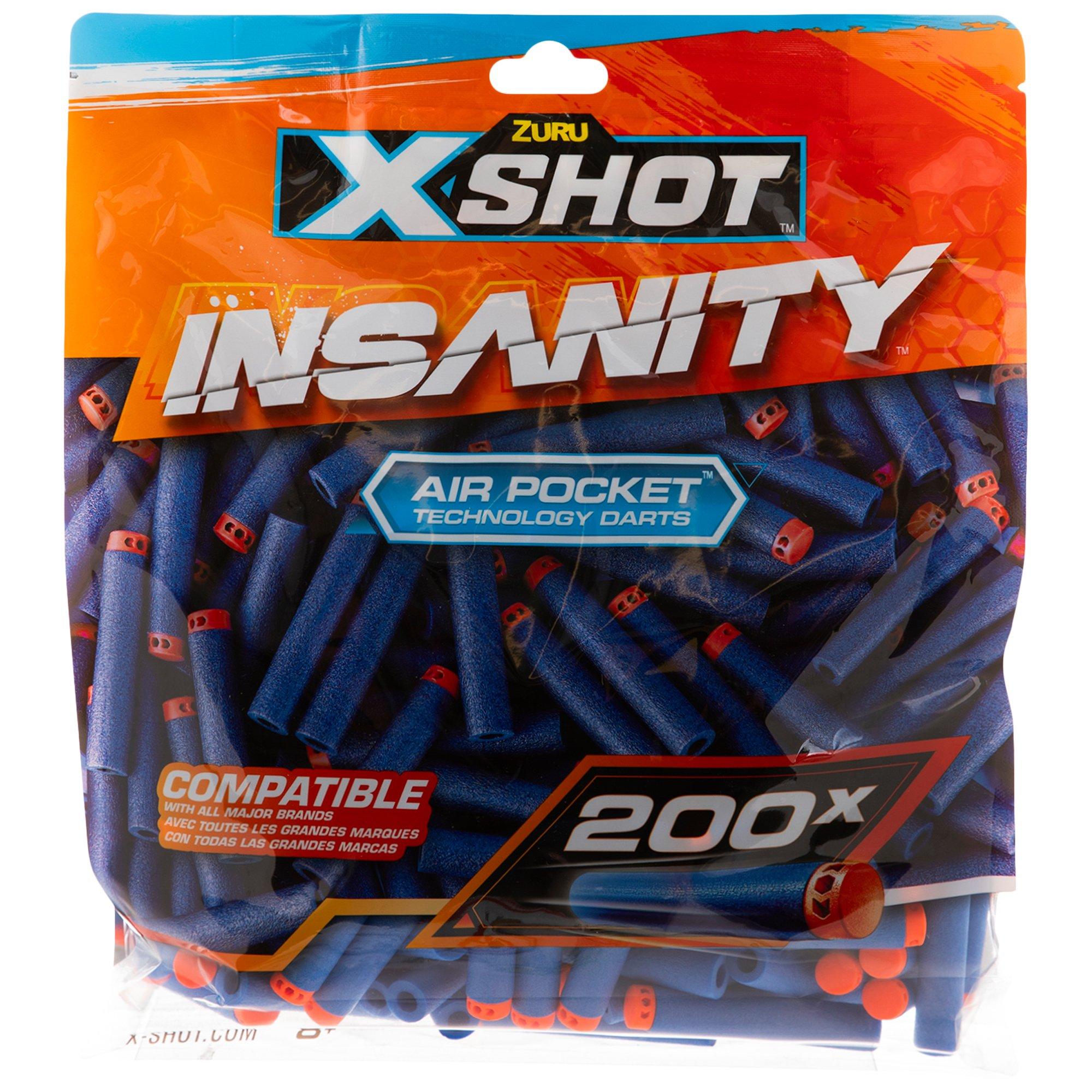 Zuru X Shot Insanity Mad Mega Barrel 300 darts Motorized Rage