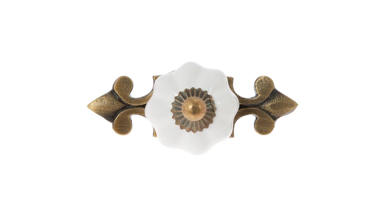 Antique Brass Melon Knob With Backplate | Hobby Lobby | 2339737