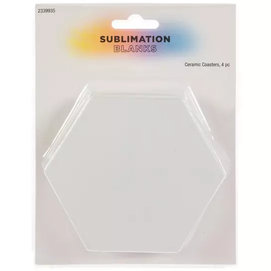 Hexagon Coasters Sublimation Blanks, Hobby Lobby