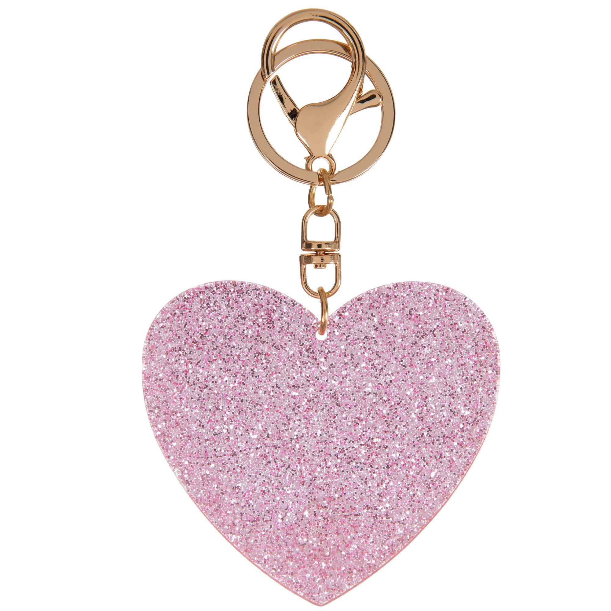 LittleHouseofResin Pink Glitter Keychain