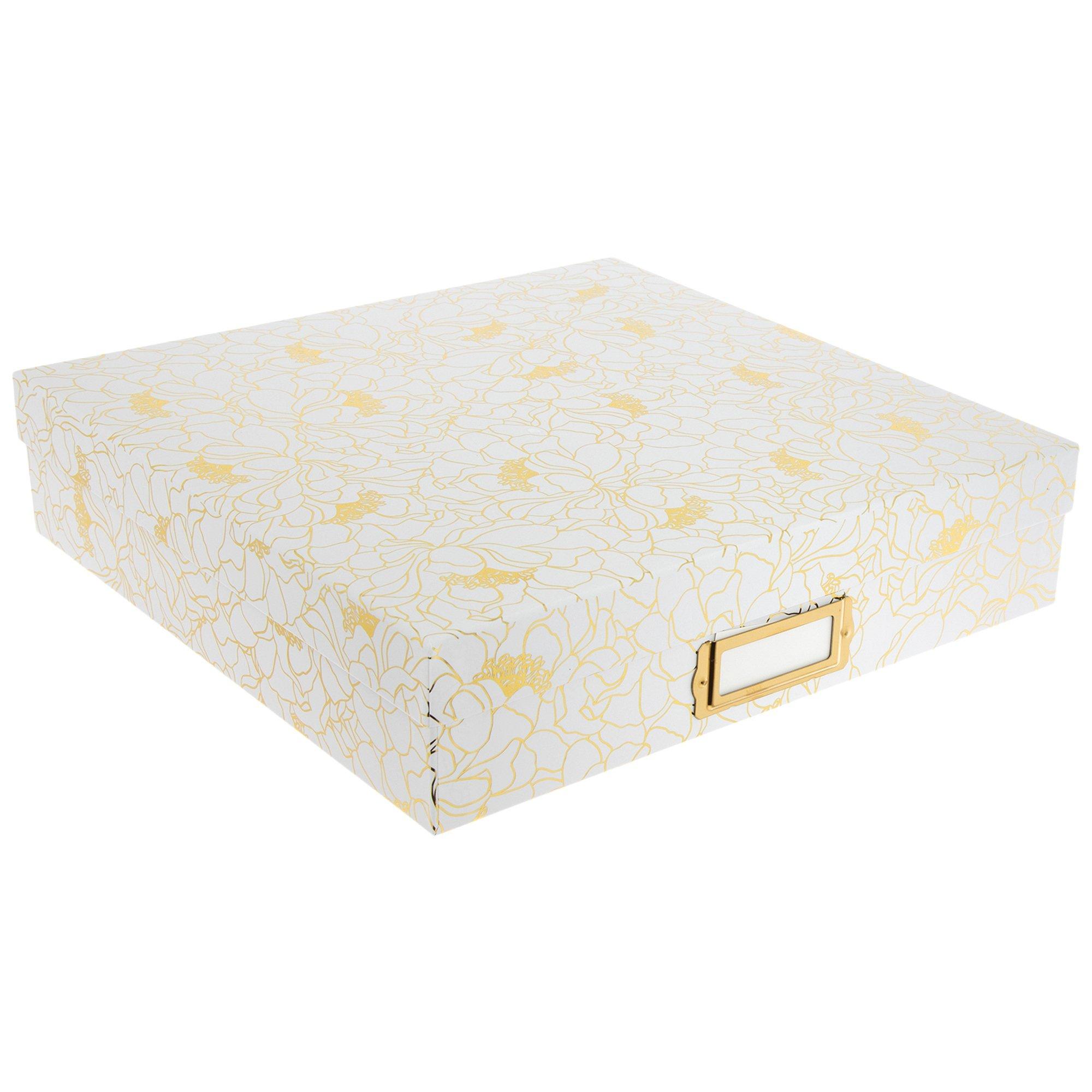 Gold Foil Floral Storage Box | Hobby Lobby | 2340529