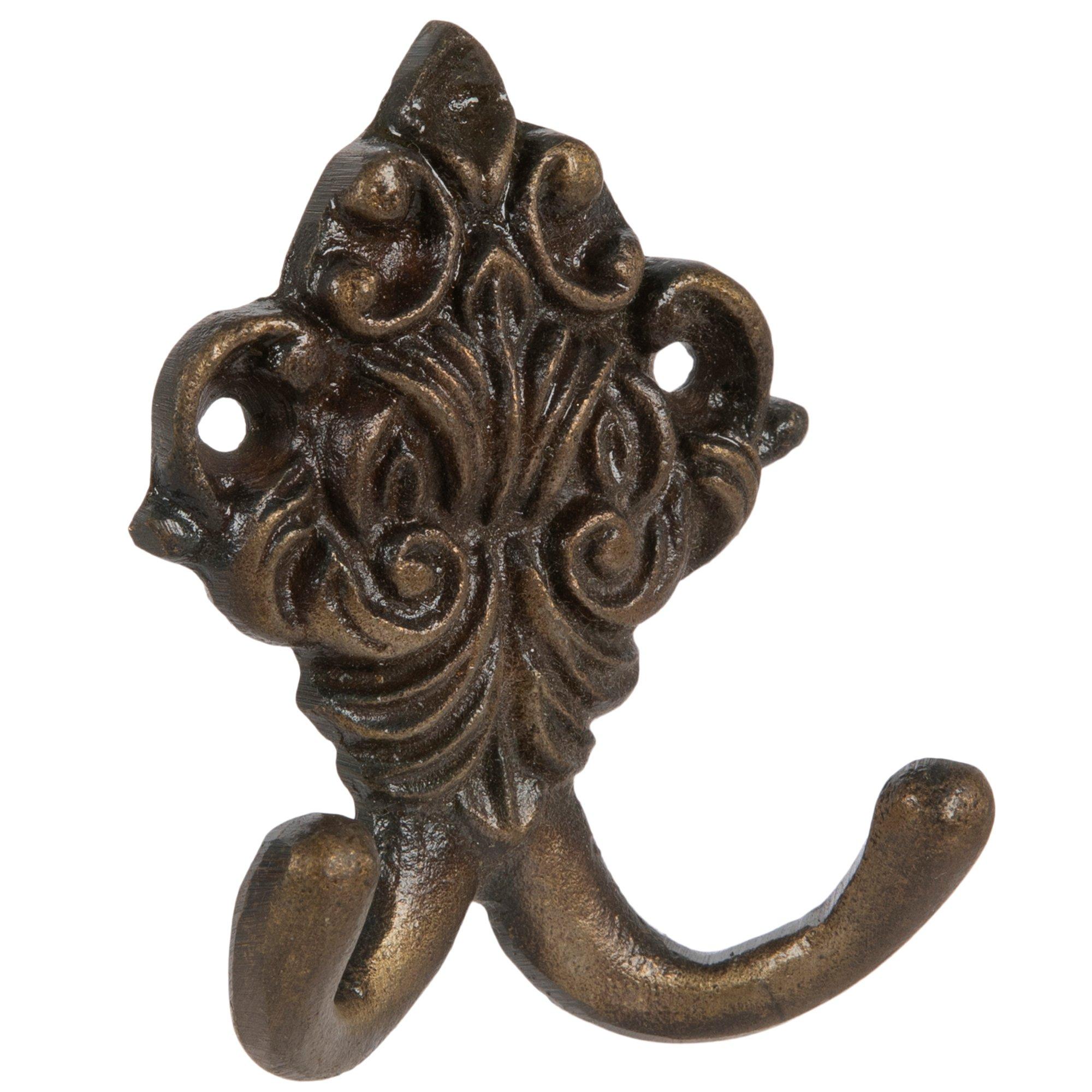 Antique Brass Ornate Metal Double Wall Hook Hobby Lobby 2340859