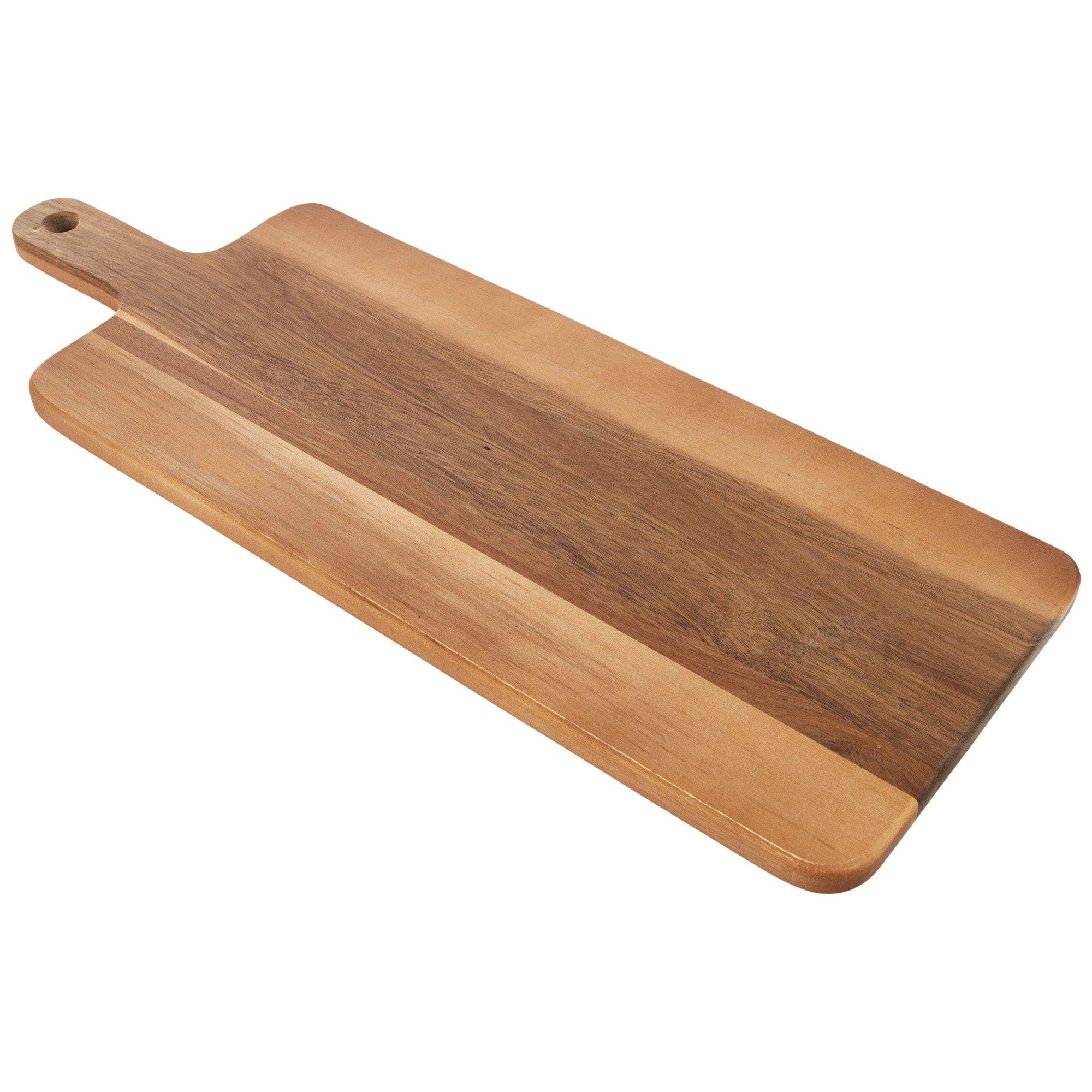 Long Acacia Cutting Board With Handle view 1