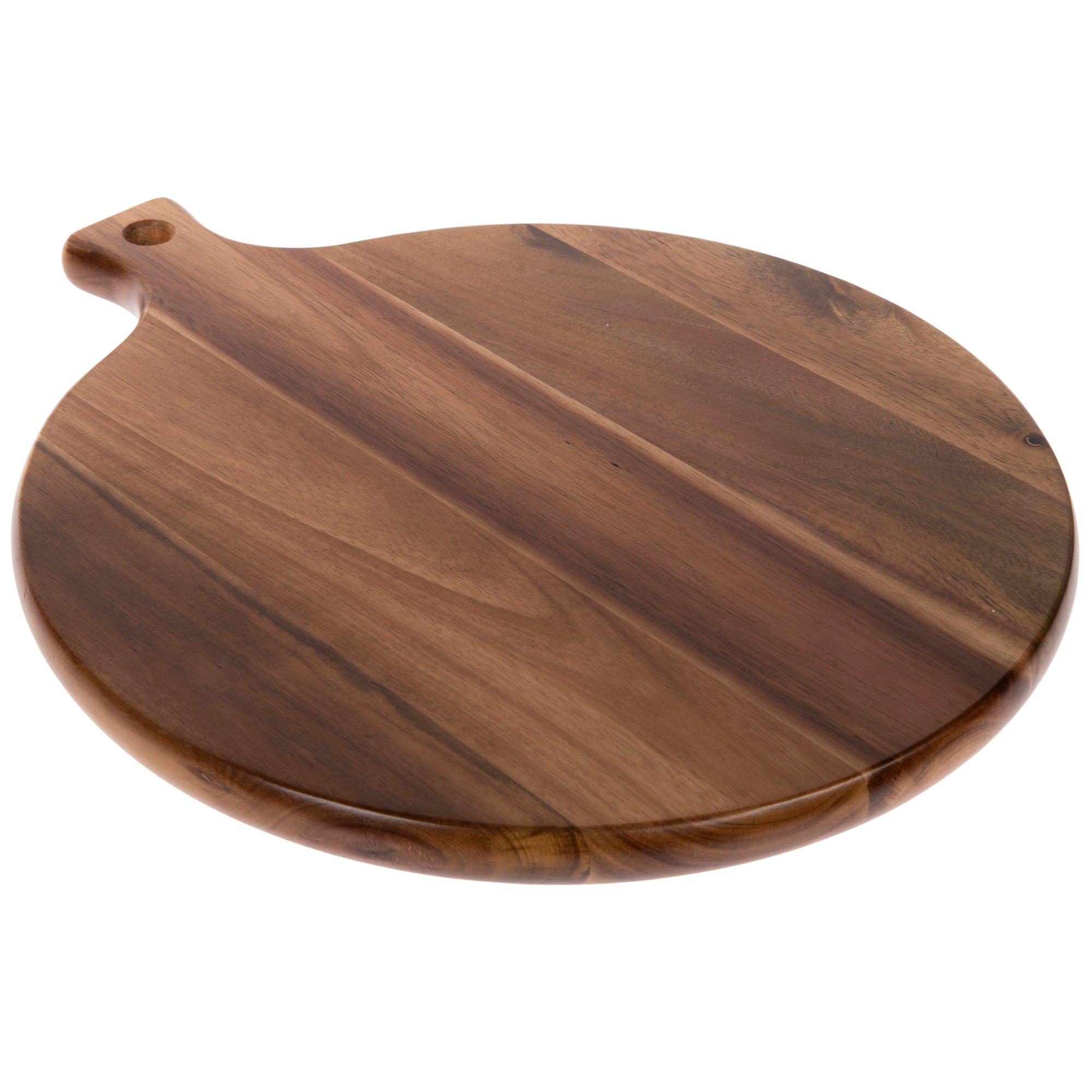 Round Wood Cutting Board With Handle
