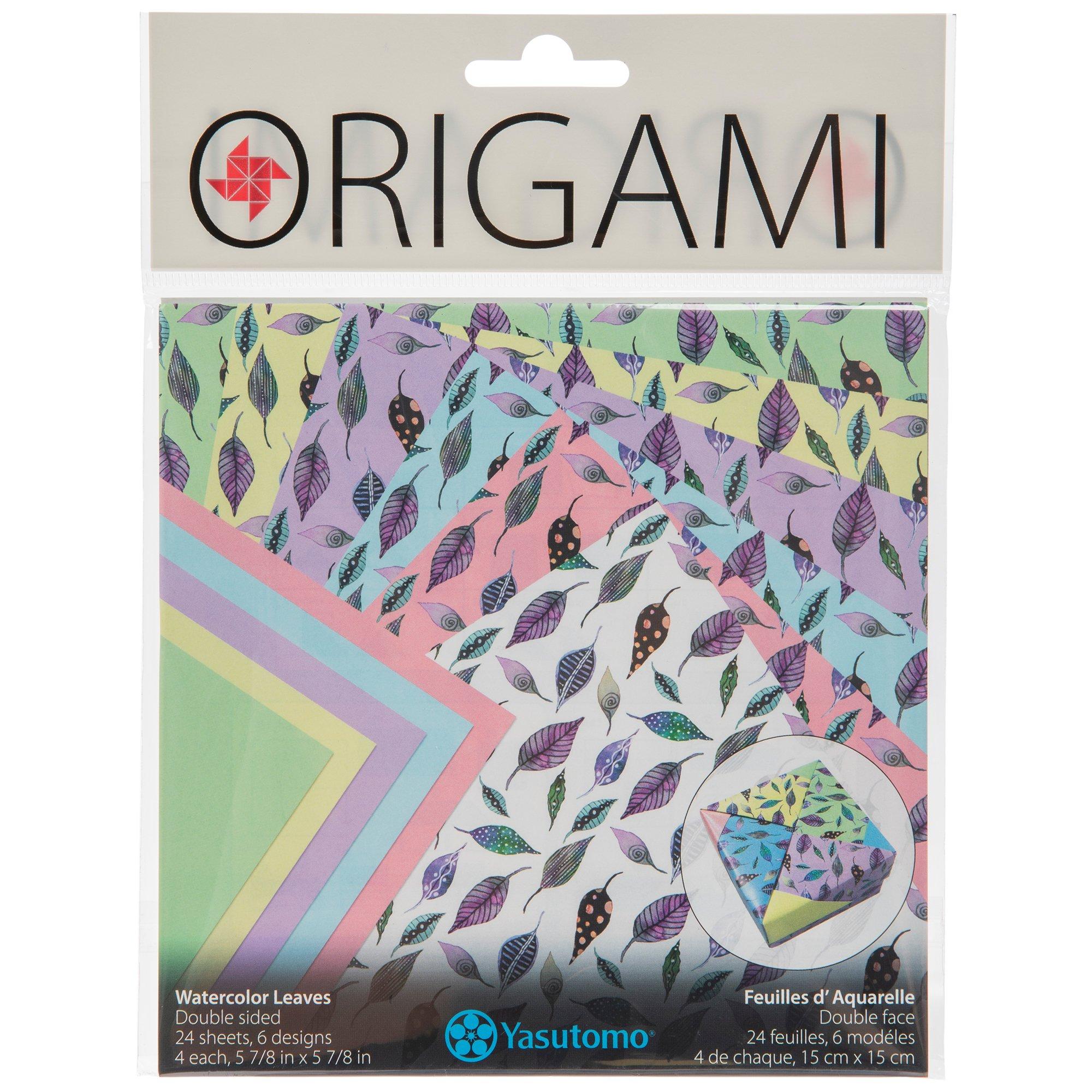 Watercolor Leaves Origami Paper | Hobby Lobby | 2342806