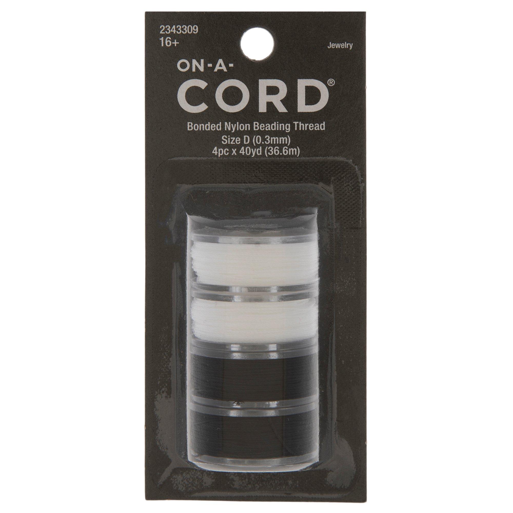 Black & White Bonded Nylon Beading Thread Hobby Lobby 2343309