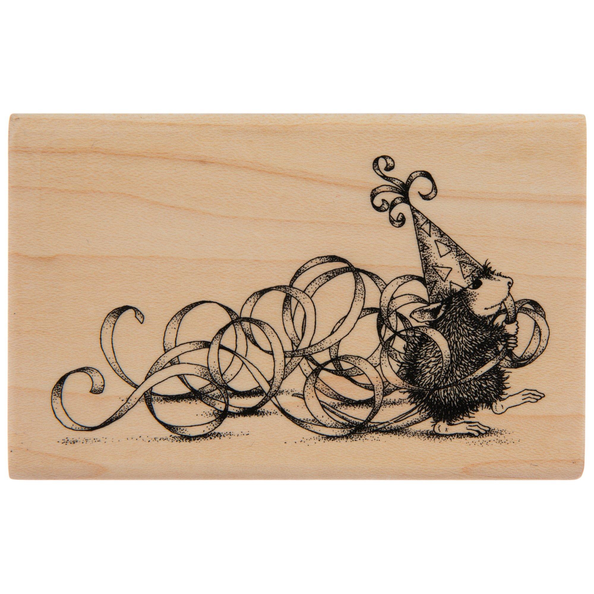 HouseMouse Party Streamers Rubber Stamp Hobby Lobby 2344299