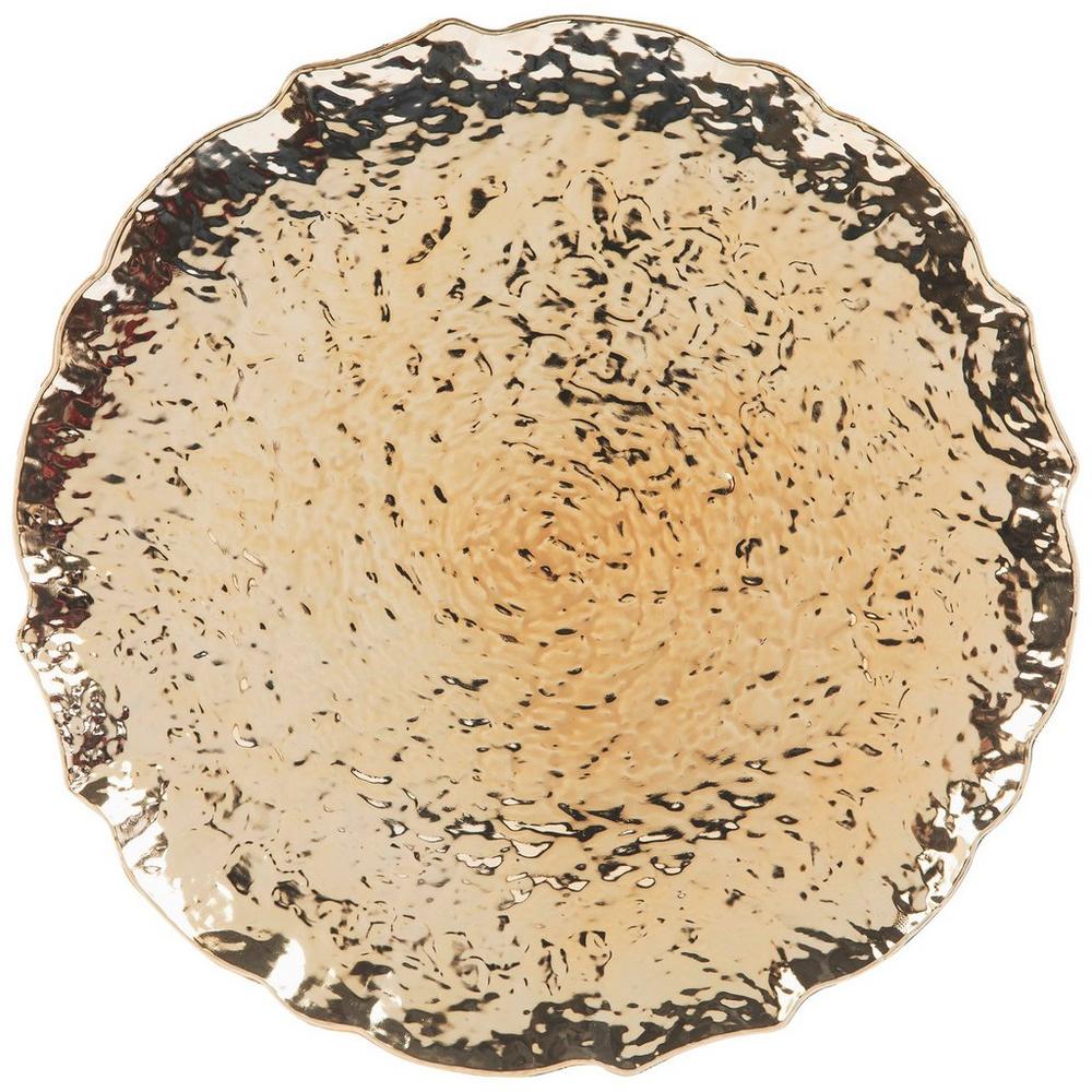 Gold Hammered Charger Plate