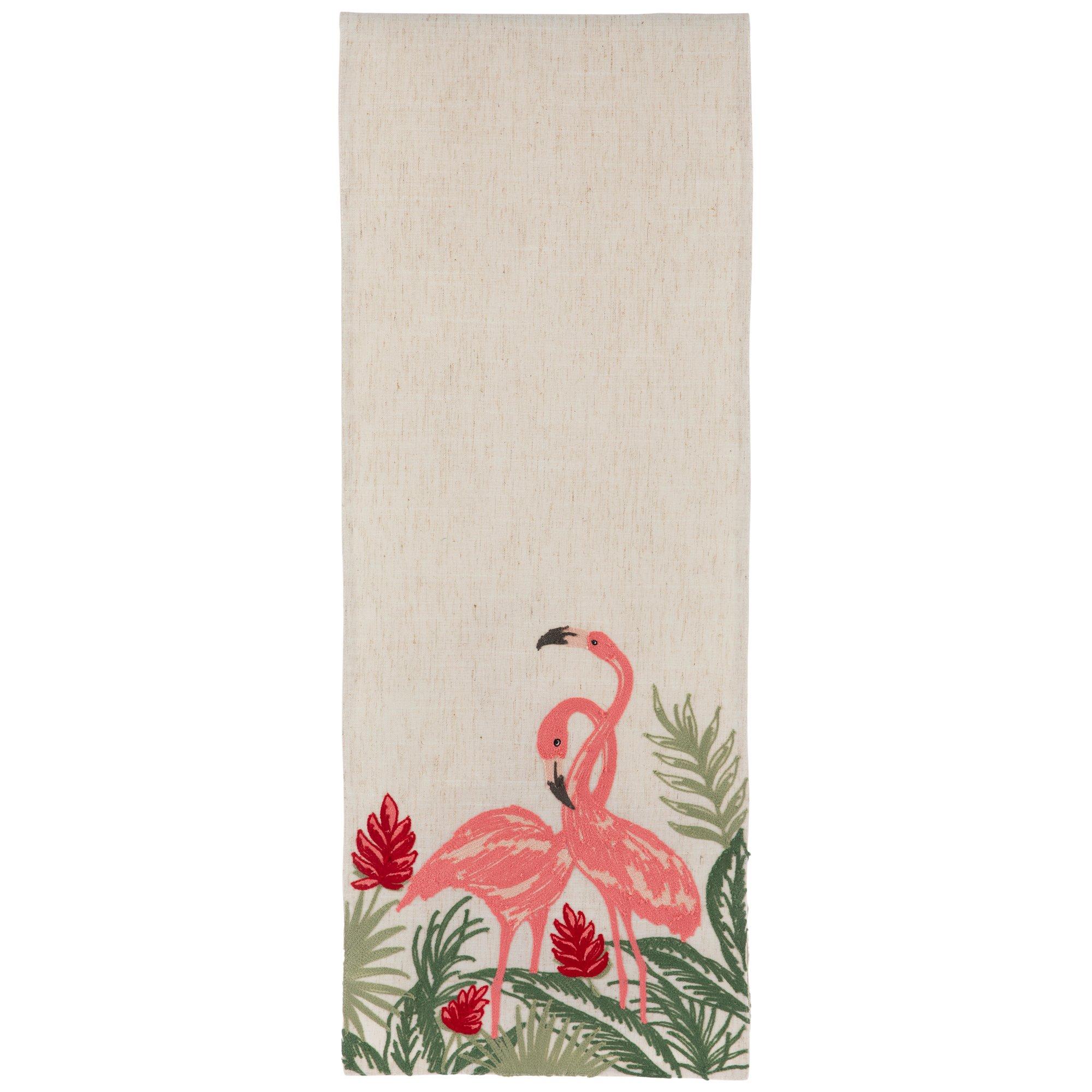 Embroidered Flamingos Table Runner Hobby Lobby 2349496