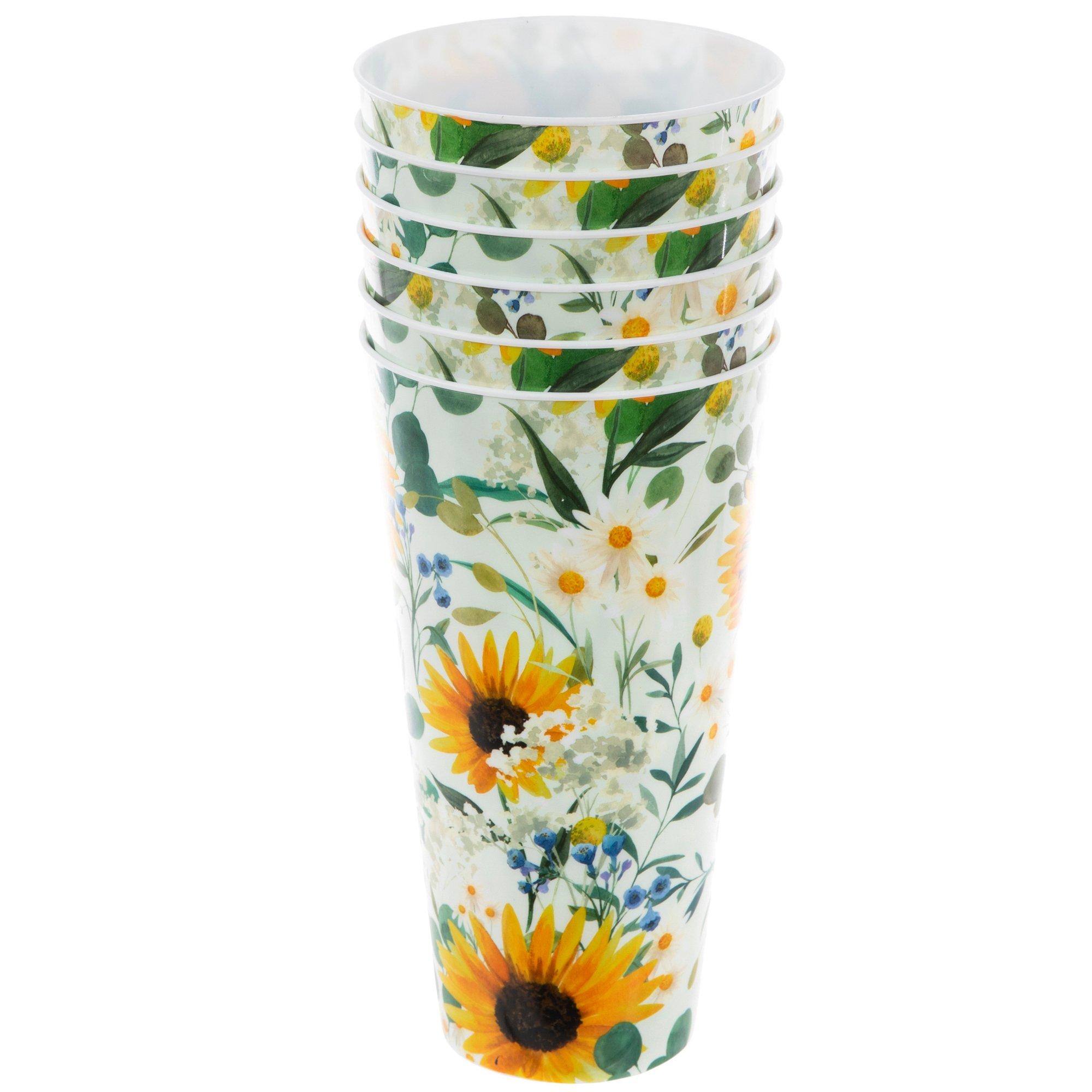 Sunflowers & Daisies Printed Cups Hobby Lobby 2349660